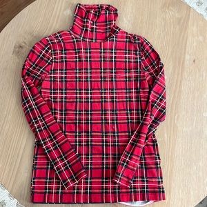 J Crew plaid holiday turtleneck